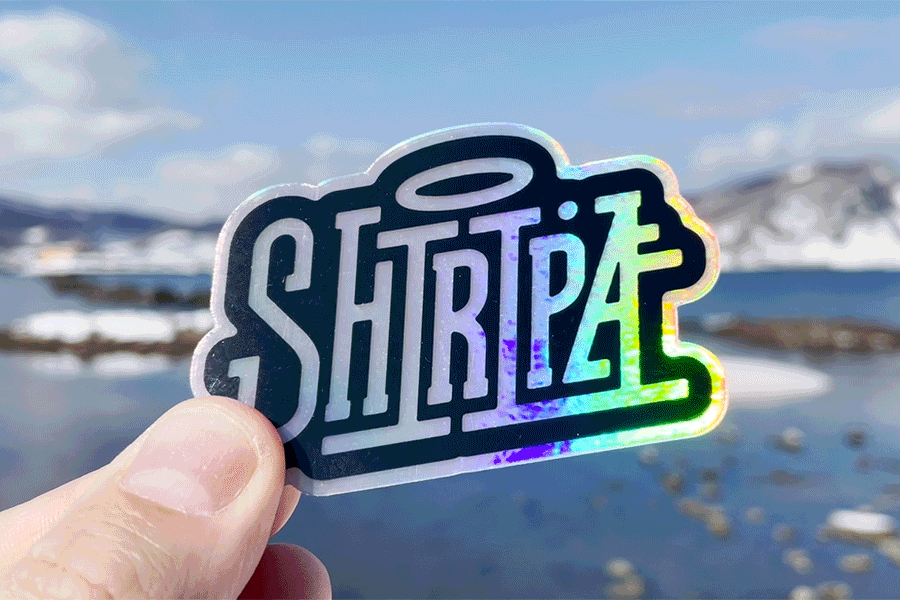 SHIRIPA logo hologram sticker